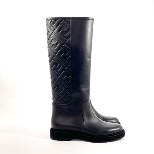 Fendi Long Boots 21Aw Embossed Ff Motif 8U8036