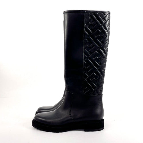 Fendi Long Boots 21Aw Embossed Ff Motif 8U8036