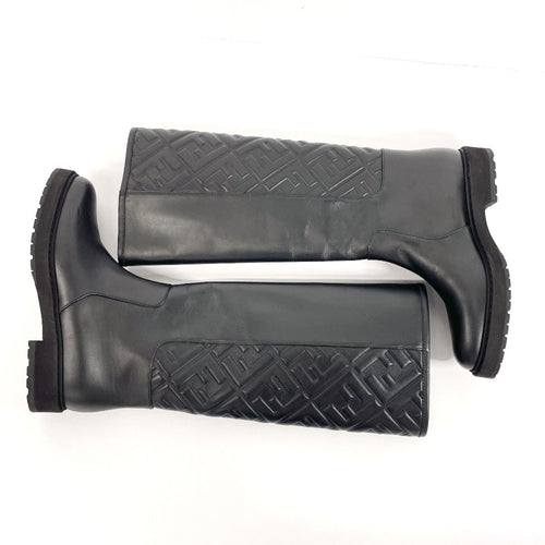 Fendi Long Boots 21Aw Embossed Ff Motif 8U8036