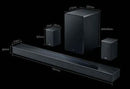 Tcl Surround Speakers, Rear Soundbars Q85H Pro 7.1.4Ch 860W