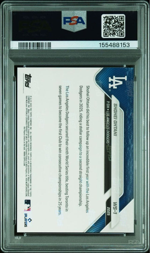 Mlb Psa10 Topps Now Ws-1 2025