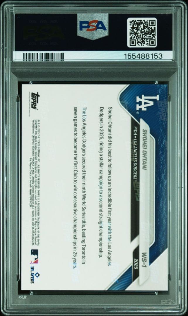 Mlb Psa10 Topps Now Ws-1 2025