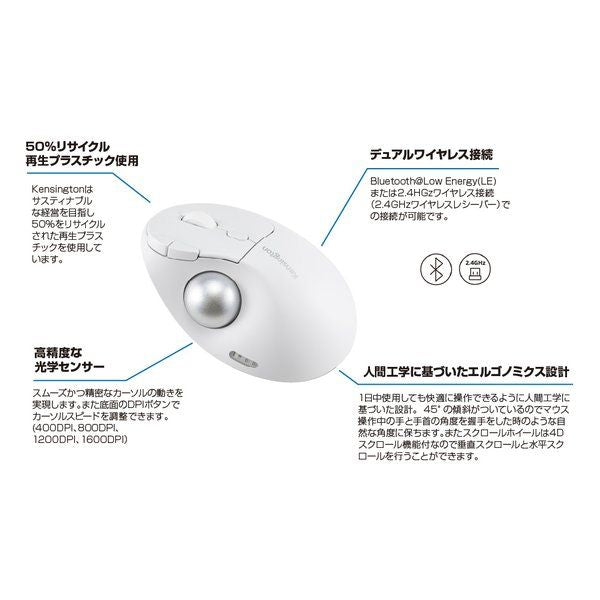 Mouse Body Kensington Pro Fit Ergo Tb450 Eq K72179Jp (2678729)