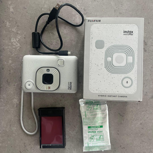 Instant Cameras Fujifilm Instax Mini Liplay 1 Stone White