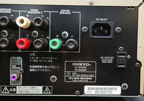 Onkyo Av Amplifiers Ac Tx-Sa504