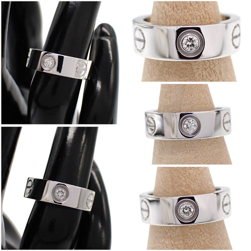 Cartier Ring 47 7 3P 750 K18 Wg 4970