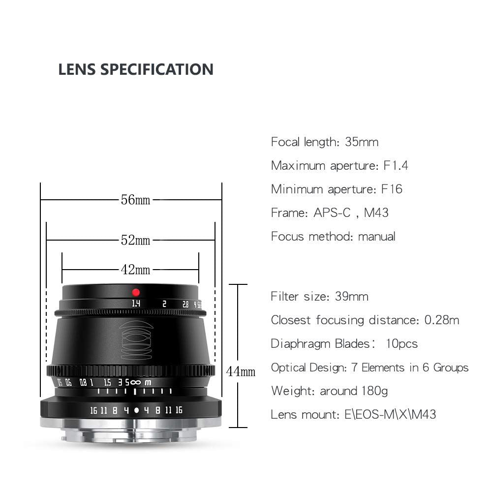 Lens (Single Focus) 2 Ttartisan F1.4 Sony E 6 7 Nex-5 Nex-C3 Nex-5N Nex-7
