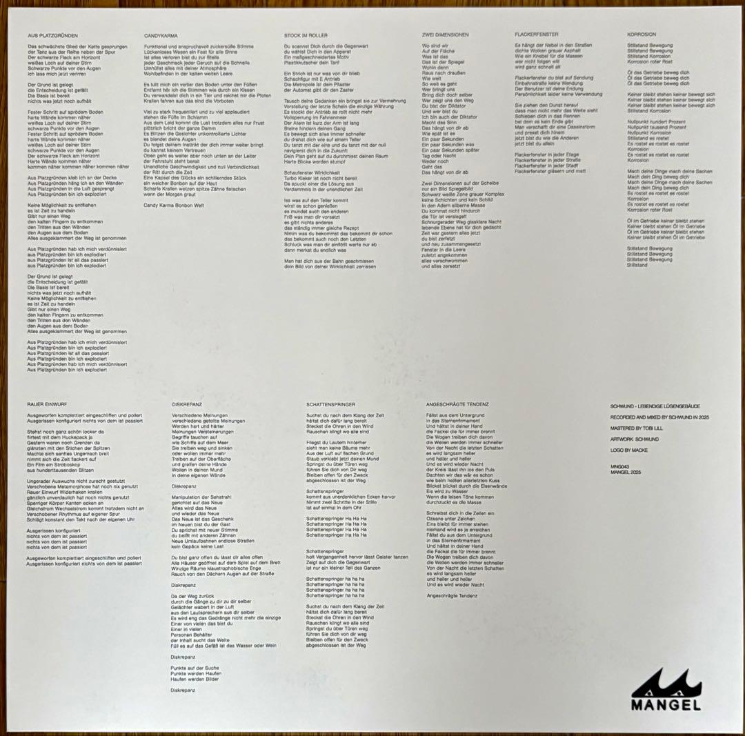 Western Music Schwund Lebendige L Gengeb Ude (Lp)