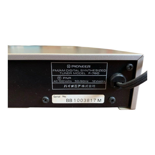 Pioneer Radio Tuners Fm/Am F-780
