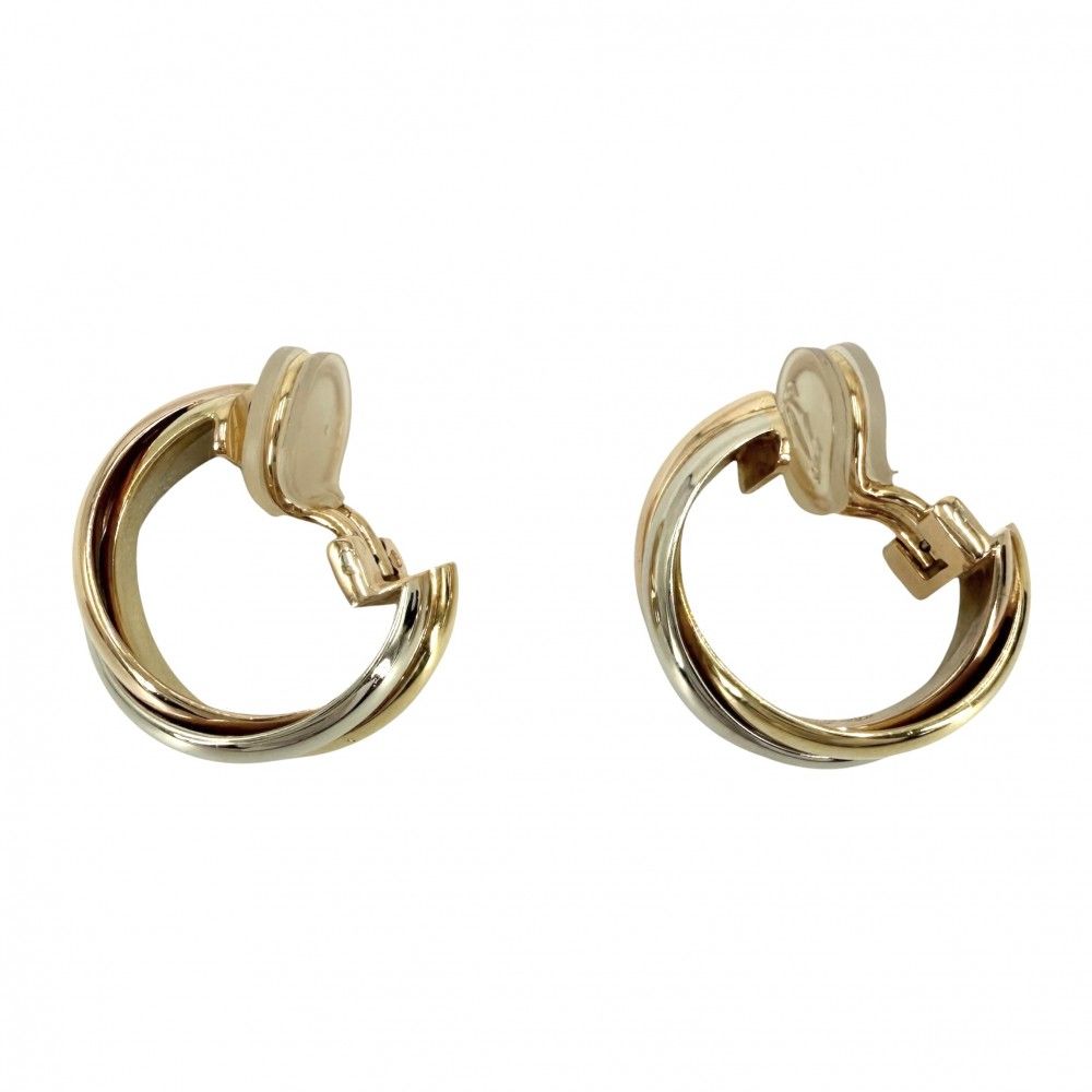 Cartier Earring 18 Yg/Pg/Wg Au750 K18 13.4G