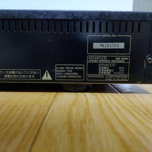 Kenwood Cd Md Cassette Deck Dm-3090
