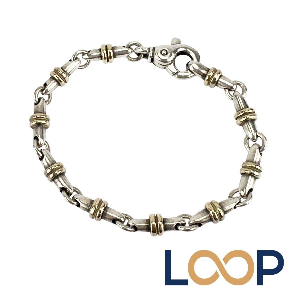 Tiffany Bracelet K18 Yg750 Sv925 25.1G 684531 13 16.5Cm/ 19Cm/ 0.3 1Cm A