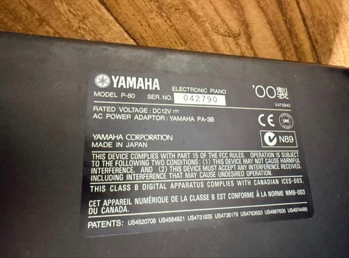 Yamaha Keyboards Digital Pianos P-80