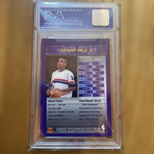 Nba Grant Hill Rc #240 Psa 9