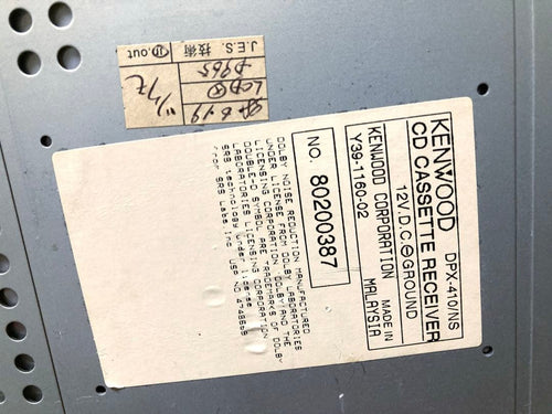 Kenwood Cd Md Cassette Deck Dpx-410