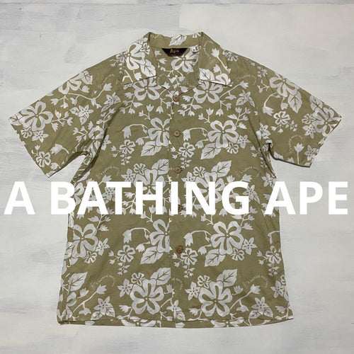 A Bathing Ape Aloha Shirt Kariyushi Wear 00S M