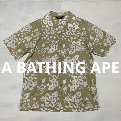 A Bathing Ape Aloha Shirt Kariyushi Wear 00S M