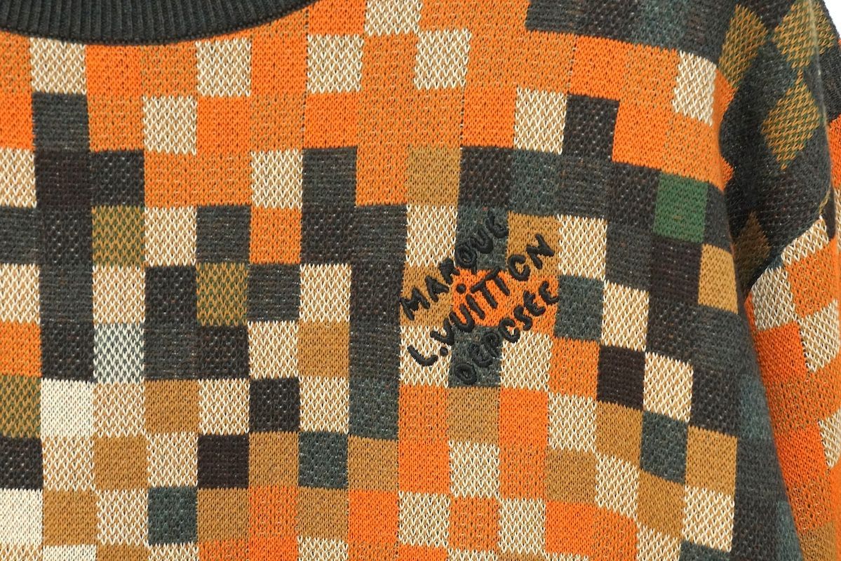 Louis Vuitton Knit Sweater 24Ss Damoflage Xs.S.M.Xl Rm242M Oy8 Hrn72W