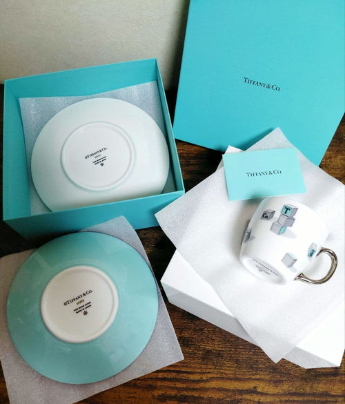 Tiffany Tableware Sets 3 Turquoise And White