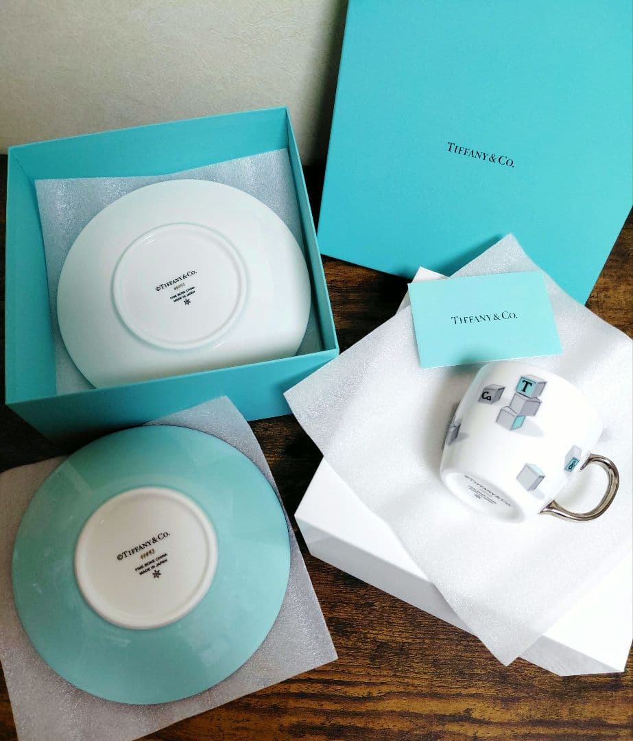 Tiffany Tableware Sets 3 Turquoise And White