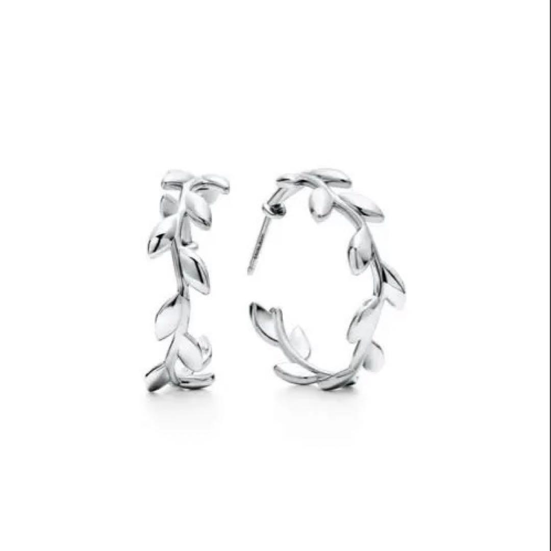 Tiffany Earrings (Pairs) Co. Olive Leaf Hoop