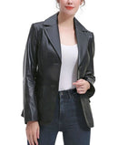 Jumper Blouson Bgsd Womens Ruth Leather Blazer Jacket Black