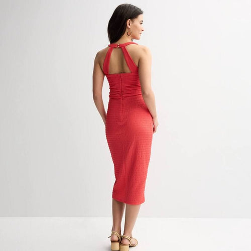 Others Womens Thalia Sodi Knit Wrap Halter Dress Pink