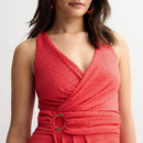 Others Womens Thalia Sodi Knit Wrap Halter Dress Pink