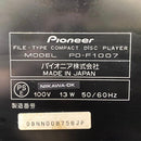 Pioneer Cd, Md Cassette Decks Pd-F1007