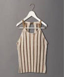 6(Roku) Beauty&Youth United Arrows Tank Top Stripe Halter Neck Knit/