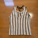 6(Roku) Beauty&Youth United Arrows Tank Top Stripe Halter Neck Knit/