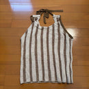 6(Roku) Beauty&Youth United Arrows Tank Top Stripe Halter Neck Knit/