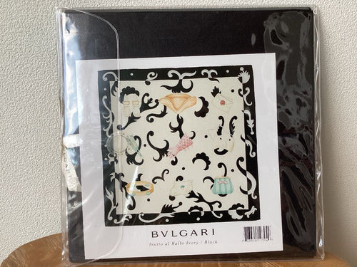Bvlgari Bandanas Thin Scarves Invito Al Ballo Ivory Black