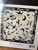 Bvlgari Bandanas Thin Scarves Invito Al Ballo Ivory Black