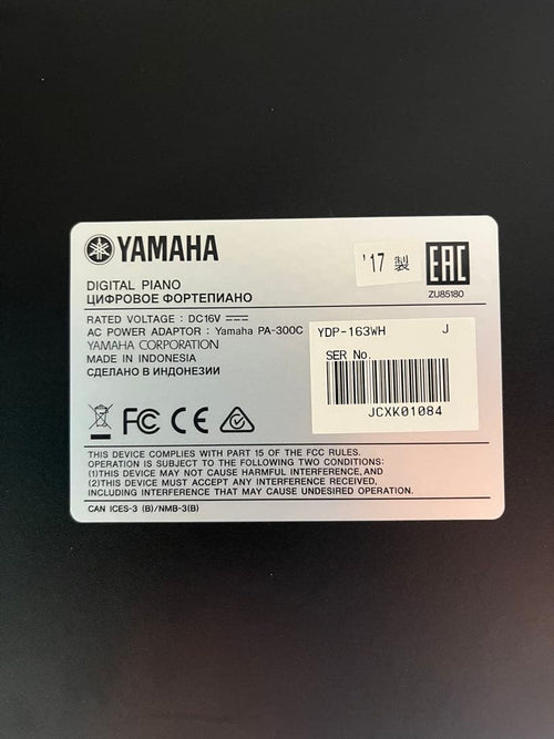 Yamaha Keyboards Digital Pianos Ydp-163Wh