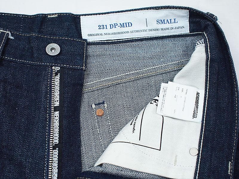 Neighborhood Straight Jeans 23Ss Rigid Denim Dp Mid