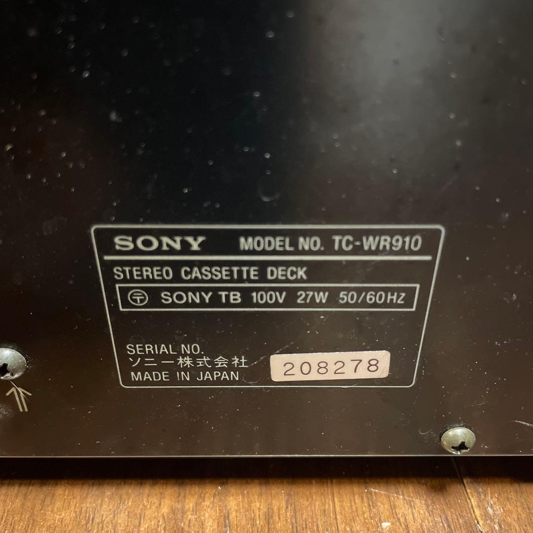 Sony Cd Md Cassette Deck Tc-Wr910