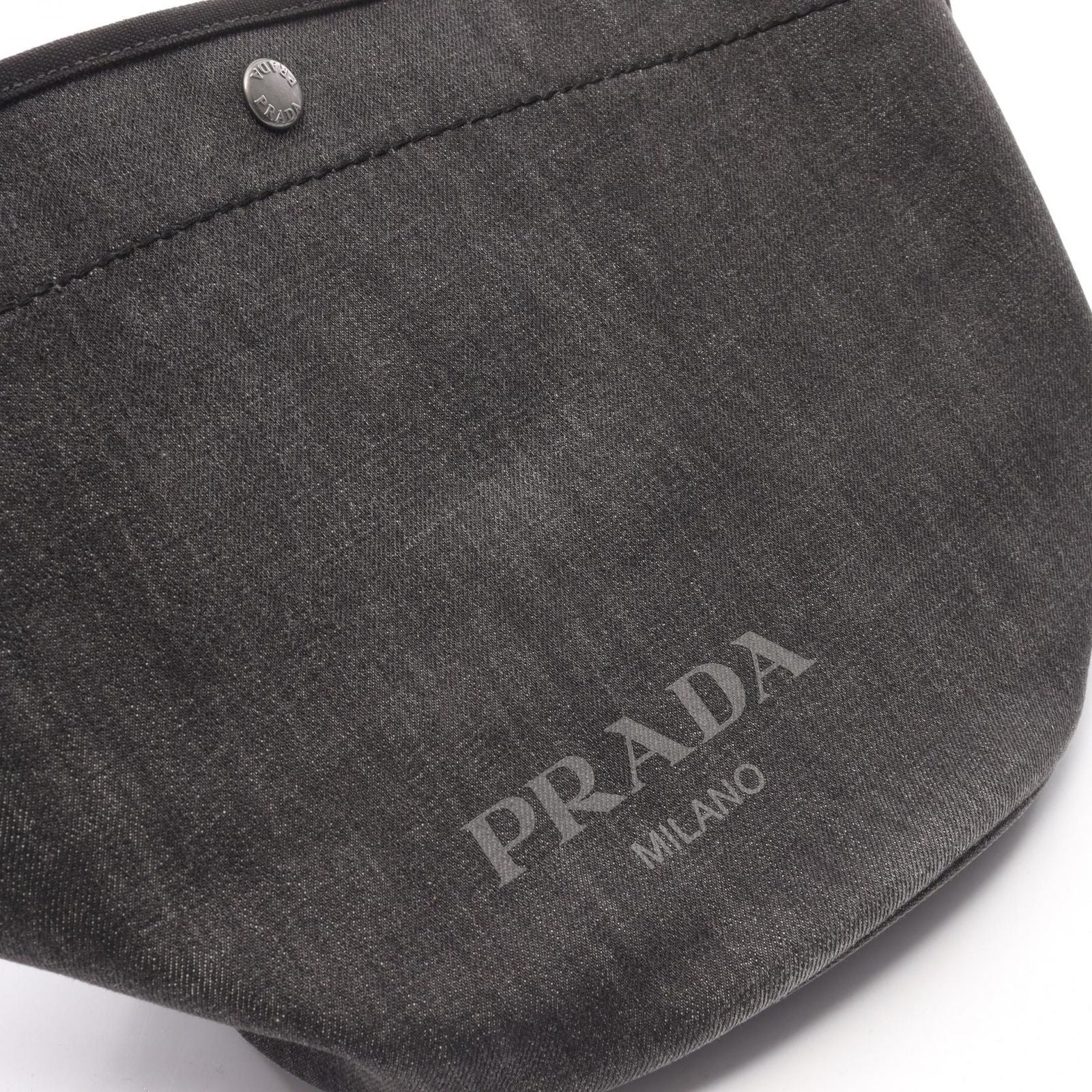 Prada Tote Bag Denim+City Calf