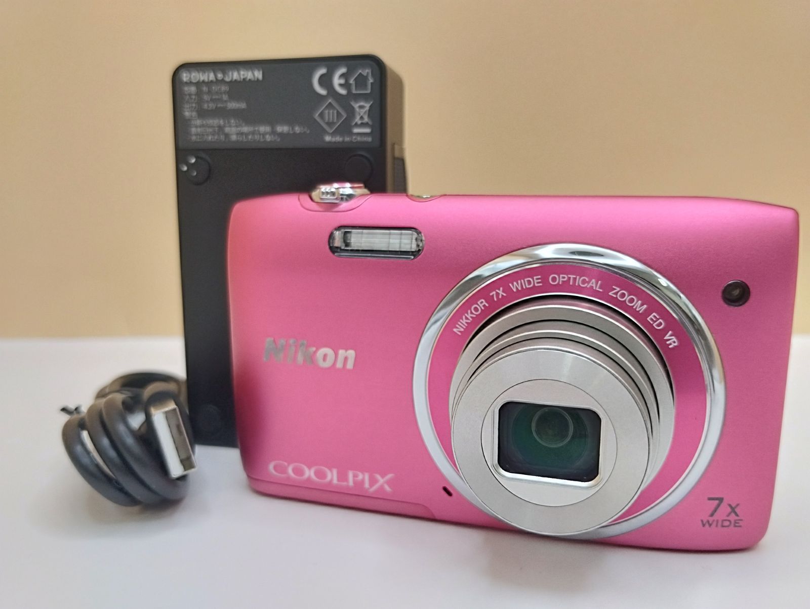 Nikon Compact Digital Camera Coolpix S3500 Pink 20.1Mp 7X 20260513