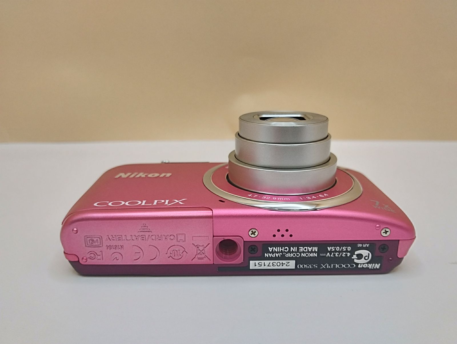 Nikon Compact Digital Camera Coolpix S3500 Pink 20.1Mp 7X 20260513