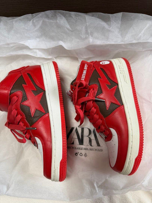 A Bathing Ape Sneakers Bape Sta Midden Rood