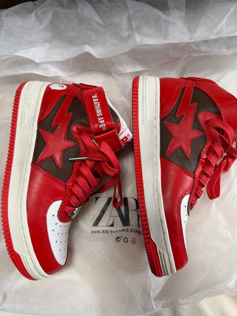 A Bathing Ape Sneakers Bape Sta Midden Rood