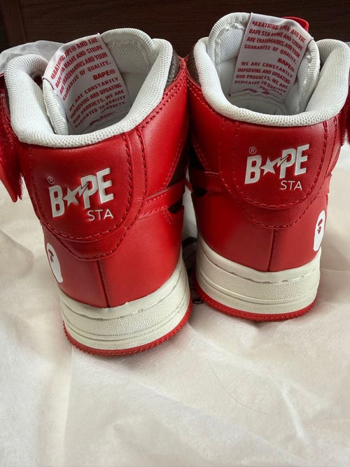 A Bathing Ape Sneakers Bape Sta Midden Rood