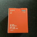 Sony Prime Lenses Sel35F18