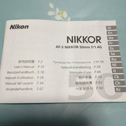 Nikon Prime Lenses Af-S Nikkor 1:1.4G
