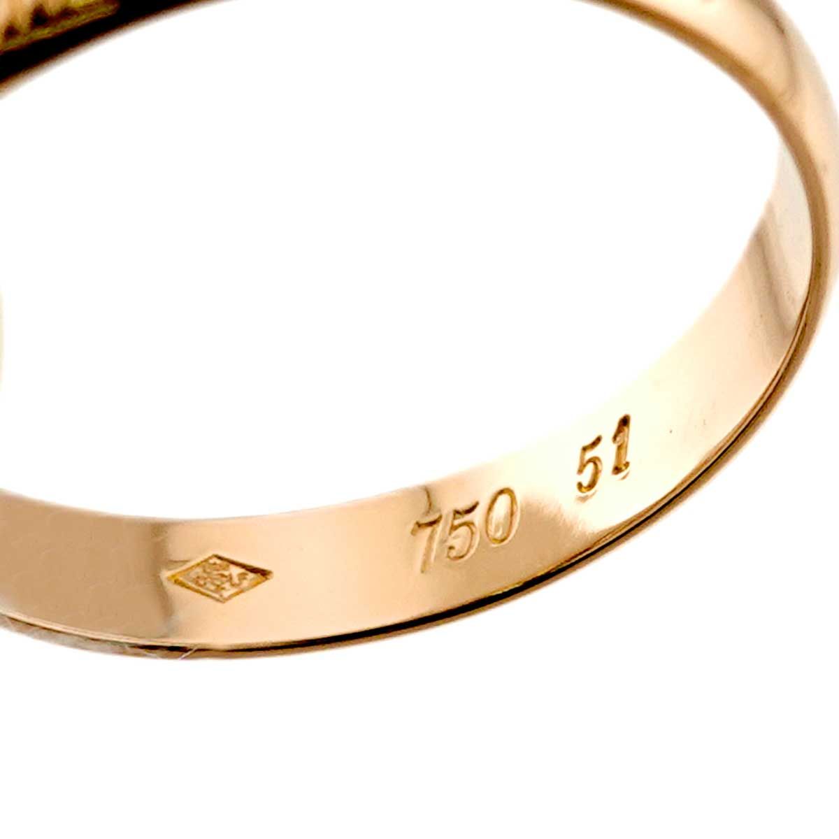 Cartier Ring Mm #51 K18 Yg Wg Pg 3 750 Trinity 90328285