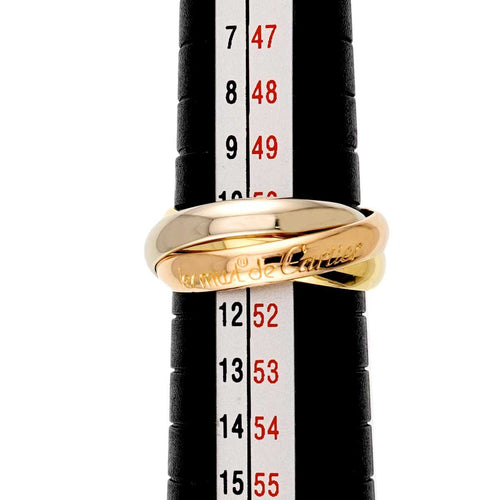 Cartier Ring Mm #51 K18 Yg Wg Pg 3 750 Trinity 90328285
