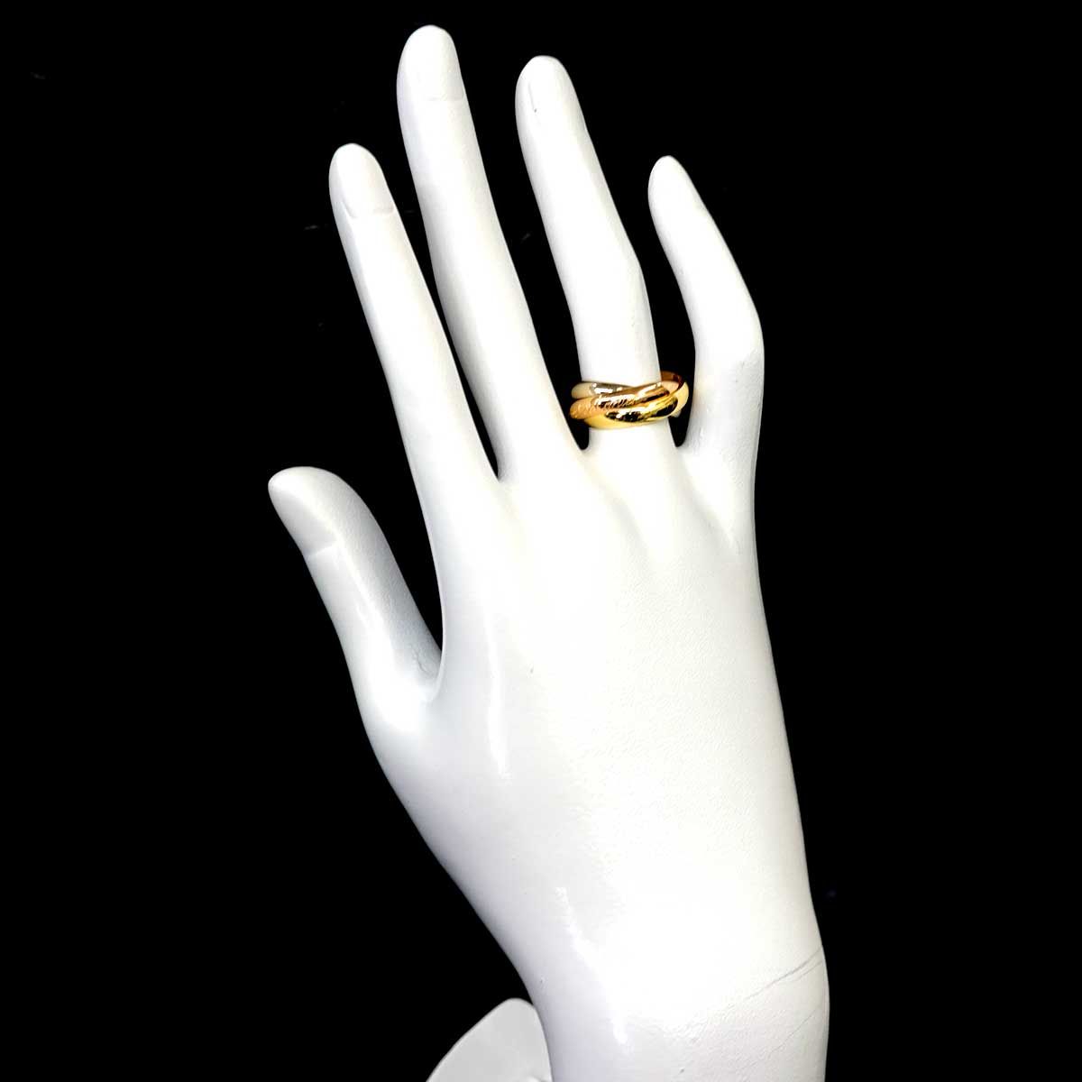 Cartier Ring Mm #51 K18 Yg Wg Pg 3 750 Trinity 90328285