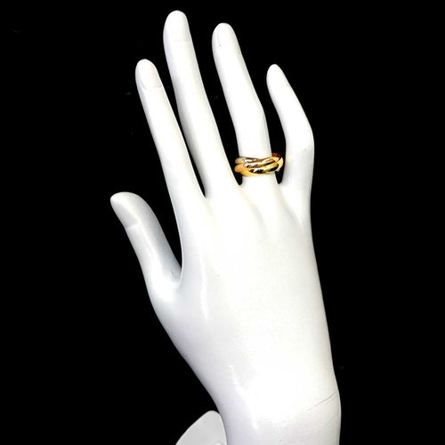 Cartier Ring Mm #51 K18 Yg Wg Pg 3 750 Trinity 90328285