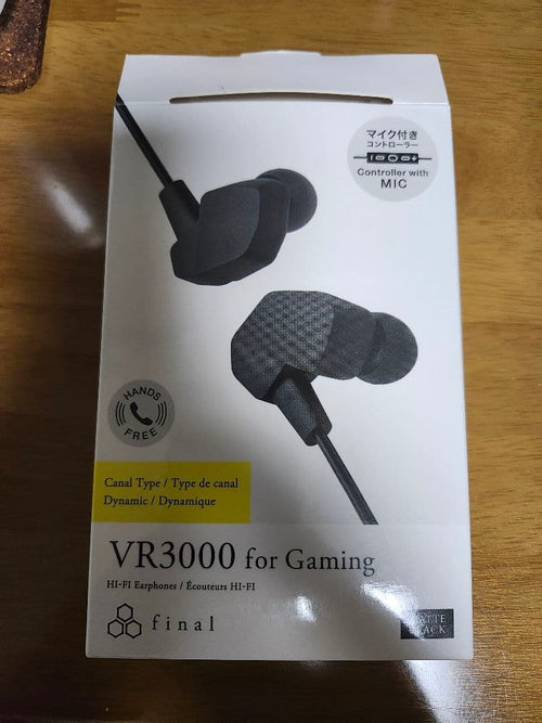 Final Wired Earphones Vr3000 For Gaming Matte Black